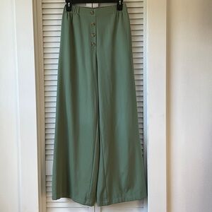 Cider Sage Green Wide Leg Pants